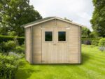 Alce Hobby 248×248 – Gartenhaus aus Holz – Mit Fenstern und Doppelflügeltür – 248x248x217 cm