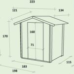 Alce Livia 198×130 grau – Gartenschuppen aus Holz – Mit Frontfenster – 198x130x205 cm