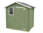 Alce Livia 198×130 grün – Gerätehaus aus Holz – mit Frontfenster – 198x130x205 cm – Bild 3