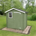 Alce Livia 198×130 grün – Gerätehaus aus Holz – mit Frontfenster – 198x130x205 cm