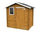 Alce Livia 198×130 Lärche – Gerätehaus aus Holz – Mit Frontfenster – 198x130x205 cm – Bild 2