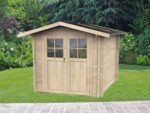 Alce Opera 215×180 – Gerätehaus aus Holz – Mit Fenstern und Doppelflügeltür – 215x180x207 cm – Bild 2