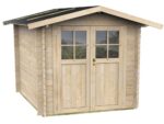 Alce Opera 215×180 – Gerätehaus aus Holz – Mit Fenstern und Doppelflügeltür – 215x180x207 cm – Bild 4