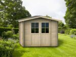 Alce Opera 250×250 – Gerätehaus aus Holz – Mit Fenstern und Doppelflügeltür – 250x250x207 cm – Bild 2