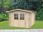 Alce Opera 250×250 – Gerätehaus aus Holz – Mit Fenstern und Doppelflügeltür – 250x250x207 cm – Bild 3