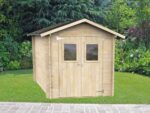Alce Roby 198×198 – Gartenhaus aus Holz – Mit Fenstern und Doppelflügeltür – 198x198x215 cm – Bild 2