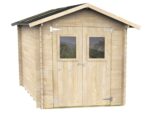 Alce Roby 198×198 – Gartenhaus aus Holz – Mit Fenstern und Doppelflügeltür – 198x198x215 cm – Bild 4