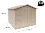 Alce Stefy 200×167 – Holz-Gerätehaus – 200x167x214 cm – Bild 3