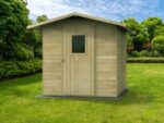 Alce Vaniglia 200×207 – Gerätehaus aus Holz – Mit Frontfenster – 200x207x214 cm