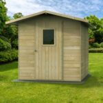 Alce Vaniglia 200×207 – Gerätehaus aus Holz – Mit Frontfenster – 200x207x214 cm