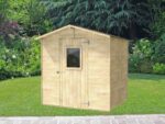 Alce Vaniglia 200×207 – Gerätehaus aus Holz – Mit Frontfenster – 200x207x214 cm – Bild 2