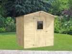 Alce Vaniglia 200×207 – Gerätehaus aus Holz – Mit Frontfenster – 200x207x214 cm – Bild 3
