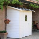 Alce Vaniglia 207×102 – Holz-Gerätehaus – mit Frontfenster