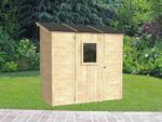 Alce Vaniglia 207×102 – Holz-Gerätehaus – mit Frontfenster – Bild 3