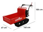 Attila ATT 300 C – Motorschubkarre mit Raupen und ausziehbaren Seitenwänden – Tragfähigkeit 300 Kg
