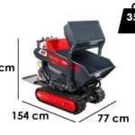 Benassi H660CS – Raupen-Motorschubkarre – Hydraulischer Dumperkasten mit Schaufel – Nutzlast 600 kg