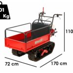 Benassi M503 – Raupen-Motorschubkarre mit erweiterbarer Mulde – Tragfähigkeit 550 kg