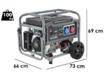 Blackstone BG 11050 – Benzin-Stromerzeuger mit Rädern und AVR-Regelung 7.8 kW – Dauerleistung 7.5 kW Full-Power