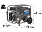 Blackstone BG 7550-X ES – Benzin-Stromerzeuger mit Rädern und AVR-Regelung 5.4 kW – Dauerleistung 5 kW – 230V