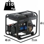 Blackstone OFB 6000 D-ES – Diesel-Stromerzeuger mit AVR-Regelung 5.3 kW – Dauerleistung 5 kW – 230V