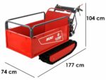Blue Bird Carrier 500 – Ausziehbare Raupenschubkarre – Tragfähigkeit 500 Kg