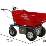 Blue Bird WB 500EH – Akku-Schubkarre – 48 V 32 Ah – Dumper-Mulde mit hydraulischem Kippsystem
