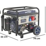 BullMach AMBRA 12000 E-3 – Benzin-Stromerzeuger mit Rädern 8.5 kW – Dauerleistung 7.8 kW – 400V + ATS