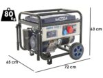 BullMach AMBRA 6500-3 – Benzin-Stromerzeuger auf Rädern mit AVR-Regelung 5.5 kW – Dauerleistung 5 kW – 400V
