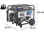 BullMach AMBRA 6500 – Benzin-Stromerzeuger auf Rädern mit AVR-Regelung 5.5 kW – Dauerleistung 5 kW – 230V