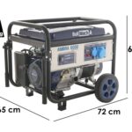 BullMach AMBRA 6500 – Benzin-Stromerzeuger auf Rädern mit AVR-Regelung 5.5 kW – Dauerleistung 5 kW – 230V