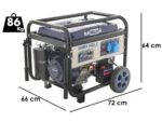 BullMach AMBRA 6500 E – Benzin Stromerzeuger auf Rädern mit AVR-Regelung 5.5 kW – Dauerleistung 5 kW – 230V