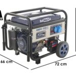 BullMach AMBRA 6500 E – Benzin Stromerzeuger auf Rädern mit AVR-Regelung 5.5 kW – Dauerleistung 5 kW – 230V