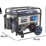 BullMach AMBRA 9500 E – Benzin-Stromerzeuger auf Rädern mit AVR-Regelung – 7.5 kW – Dauerleistung 7 kW – 230V + ATS