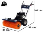 BullMach BM-SS 80 WEL – Benzin-Kehrmaschine mit Elektrostarter – Mehrzweckgerät