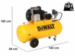 DeWalt DXCMB3T201HE – Dreiphasiger elektrischer Kompressor mit Riemenantrieb – Motor 3 PS – 200 lt
