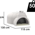 Edilmark FP 100 – Holzbackofen mit Backfläche Ø 100 cm – Backkapazität 5 Pizzen