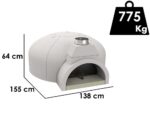 Edilmark FP 120N – Einbau-Steinbackofen mit Backebene Ø 120 cm – Backkapazität 8 Pizzen