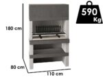 Edilmark KUBO – Grillkamin für Holz und Holzbackofen – Hintere Feuerstelle