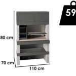 Edilmark KUBO – Grillkamin für Holz und Holzkohle – Feuerstelle links