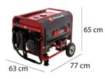 Einhell TC-PG 55/E5 – Benzin-Stromerzeuger mit Rädern und AVR-Regelung 5.5 kW – Dauerleistung 3.6 kW – 400V