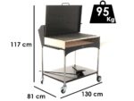 Famur BK 10 Elite – Holzkohle- und Holzkohlebrikett- Grill 2 in 1 – Gitter mit 8 mm-Drehgrillstäben