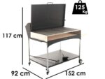 Famur BK 12 Elite – Holzkohle- und Holzkohlebrikett- Grill 2 in 1 – Gitter mit 8 mm-Drehgrillstäbe