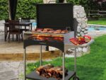 Famur BK 8 ELITE – Grill 2 in 1 zum Grillen mit Holz oder Kohle – Bild 4