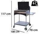 Famur BK 8 ELITE – Grill 2 in 1 zum Grillen mit Holz oder Kohle