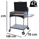 Famur BK 8 ELITE – Grill 2 in 1 zum Grillen mit Holz oder Kohle