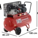 Fini Advanced MK 102-100-2M – Elektrischer Kompressor mit Riemenantrieb – Motor 2 PS – 100 l