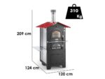 Fontana Rosso – Holzbackofen für den Außenbereich 80X45 cm