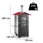 Fontana Rosso – Holzbackofen für den Außenbereich 80X45 cm