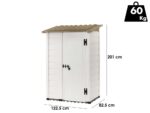 Garofalo Tuscany 100 – Gerätehaus – Mit versetzter Tür – 122,5×82,5×201 cm – Bild 3