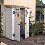 Garofalo Tuscany Evo 100 – Gartenhaus – Mit Fenstern und Doppelflügeltür – 122,5 x 82,5 x 201 cm